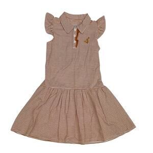 NWT Itsy Bitsy Size 8 Burnt Orange Game Day Polo Dress